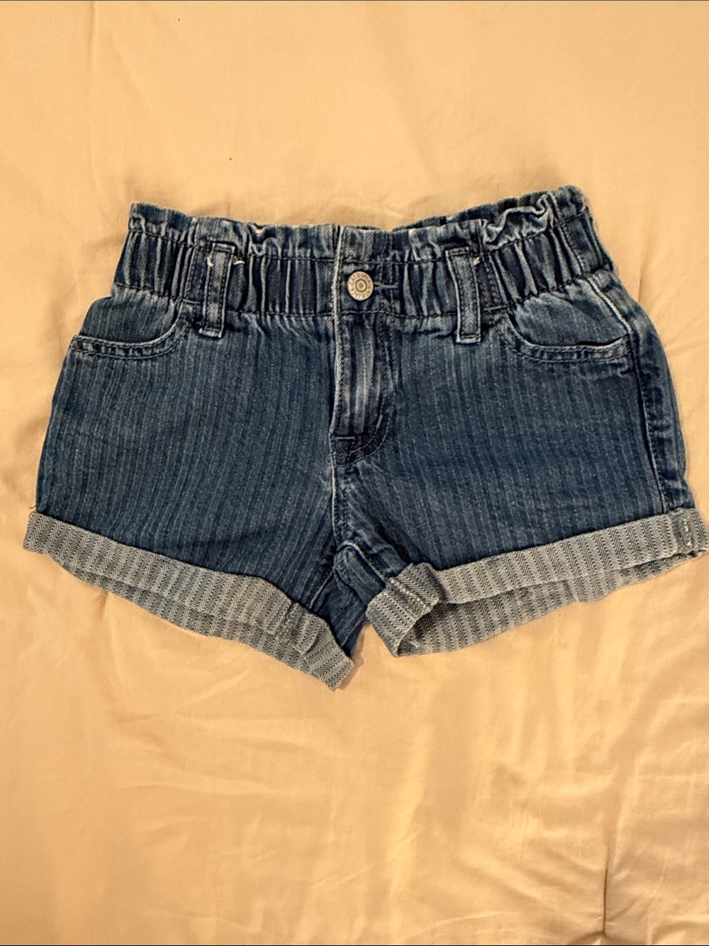 Cat & Jack Girls Blue Denim Rolled-Hem Shorts